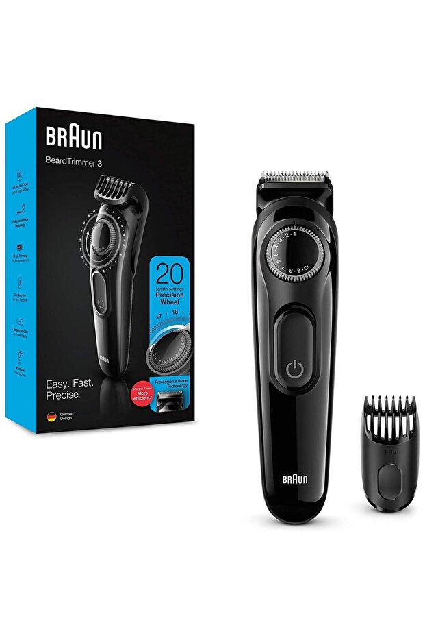 Braun BT3300 beard trimmer with battery 20 lengths - 1