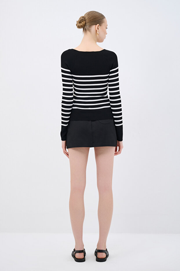 V Yaka Triko Hırka - 5