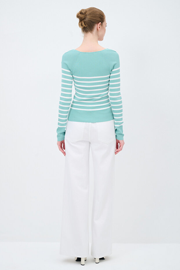 V Yaka Triko Hırka - 6