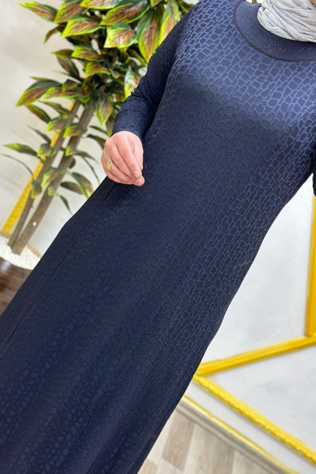 Women's Hijab Clothing Plus Size Jacquard Dress