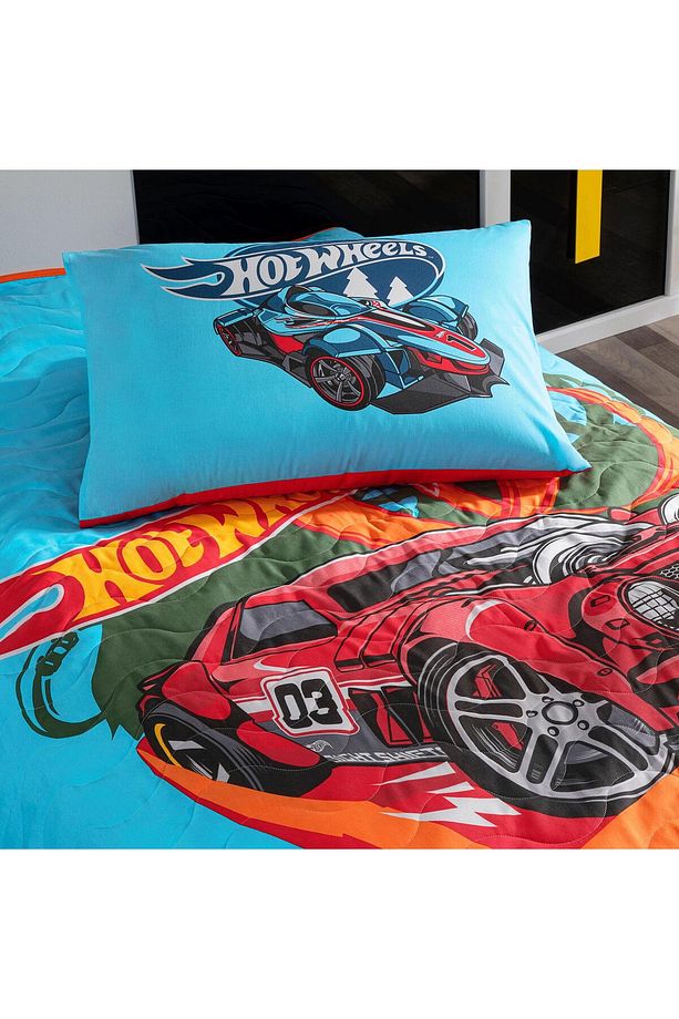 Lisanslı Hot Wheels Tek Kişilik Yatak Örtüsü Seti - 2
