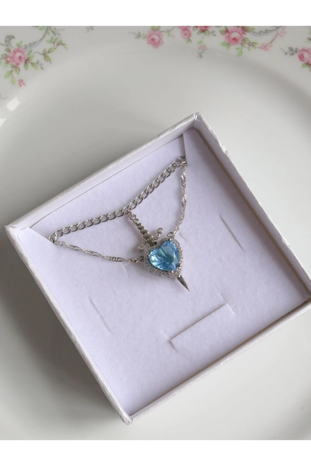 Blue Snow White and the Huntsman Couple Necklace