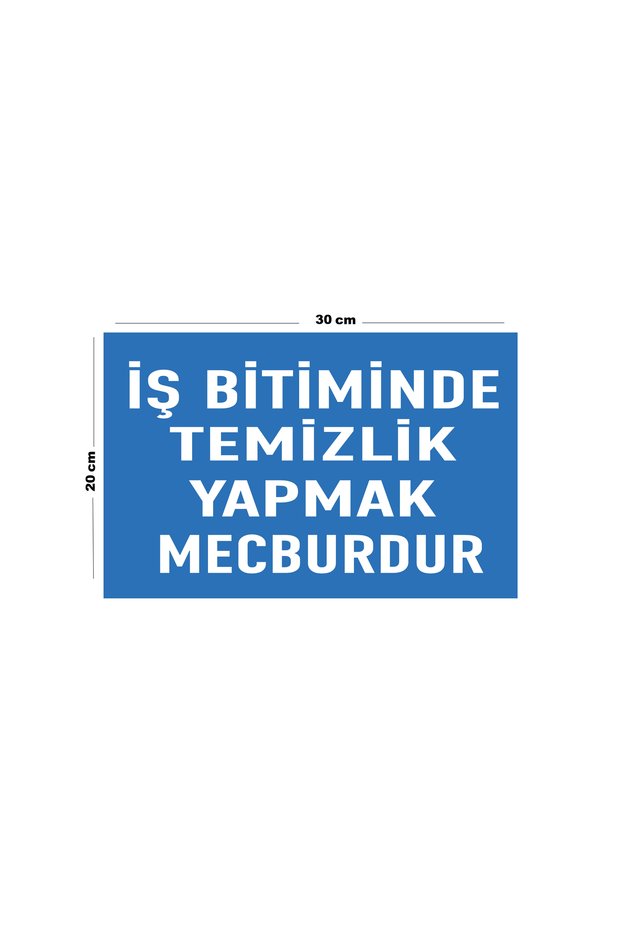 It Is Forced to Clean up at the End of Metal Work 20cm X 30cm A4 Size Warning Sign Diversion