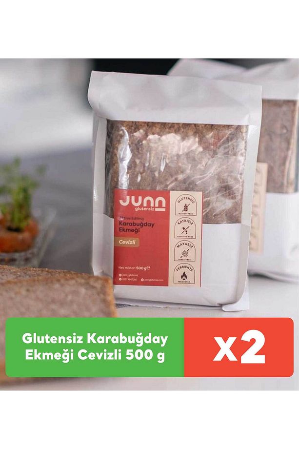 Glutensiz Karabuğday Ekmeği Cevizli 500 g x 2 Adet - 1