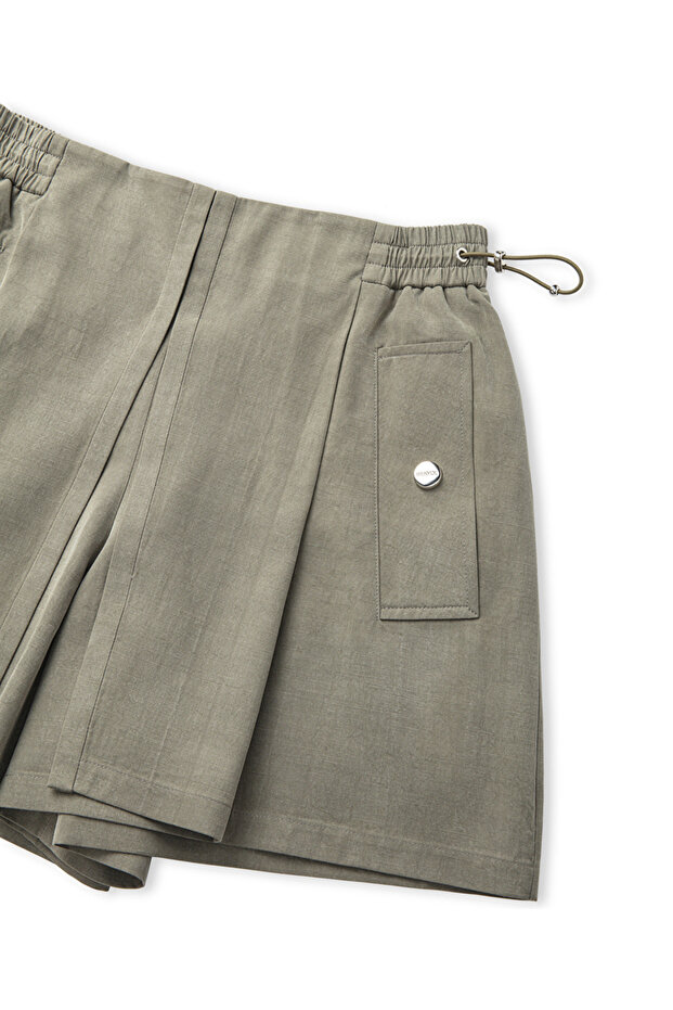 Elastik belli şort etek - 4