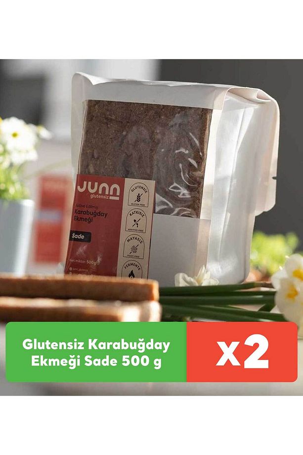 Glutensiz Karabuğday Ekmeği Sade 500 g x 2 Adet - 1