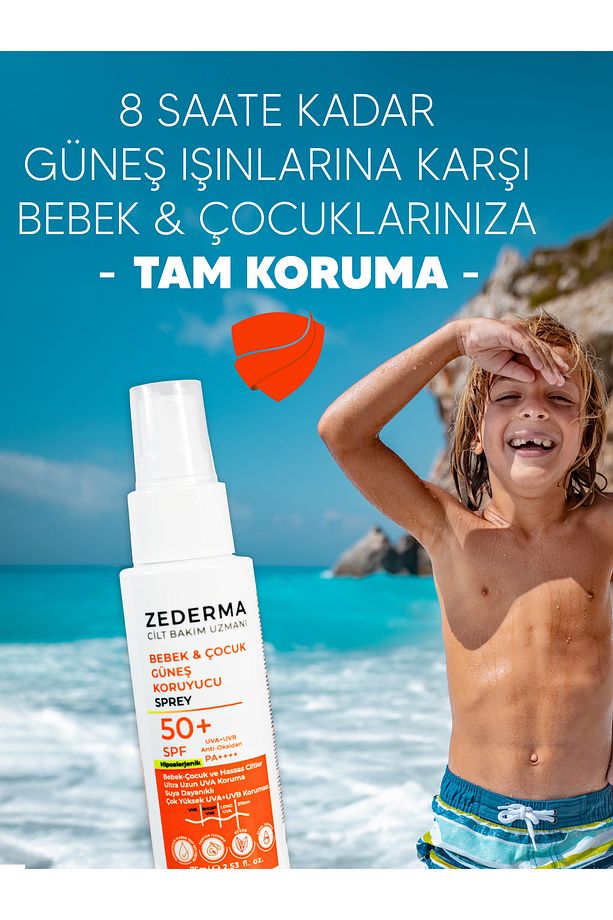 Bebek & Çocuk Güneş Koruyucu Sprey Spf 50 75 ml Sprey & Ultra Uzun Uva Koruma - 5