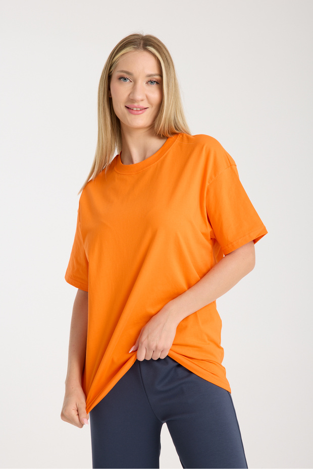 Orange Basic Tee - 2