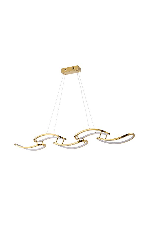 Quon 5'li Gold 100 Watt Sıralı Yemek Masası Üstü Modern Sarkıt Salon Led Avize - 3