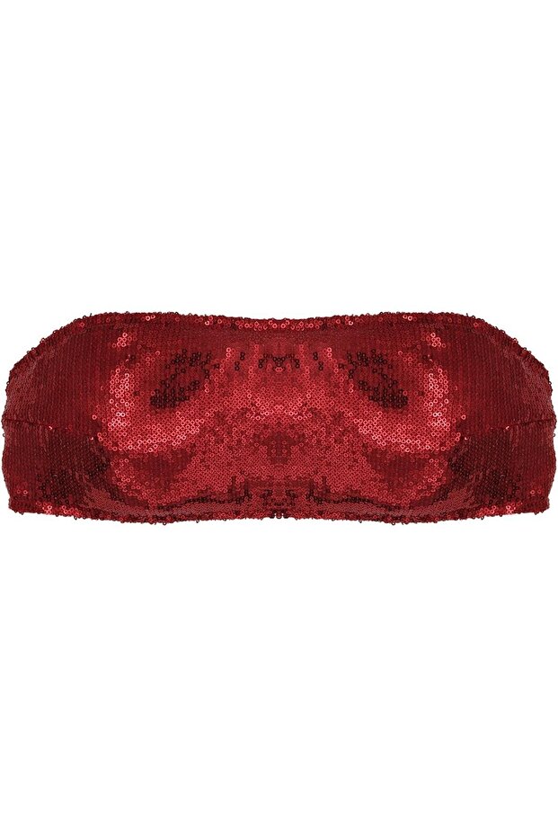 Payetli Straplez Bralet Sütyen - 1