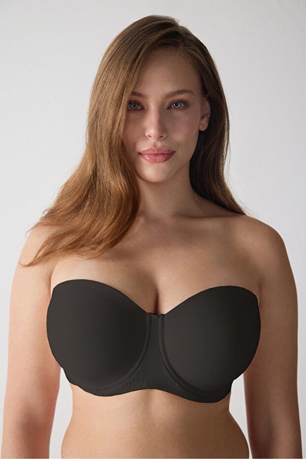 Basic Plus Size Semi-support Στράπλες Σουτιέν - 2