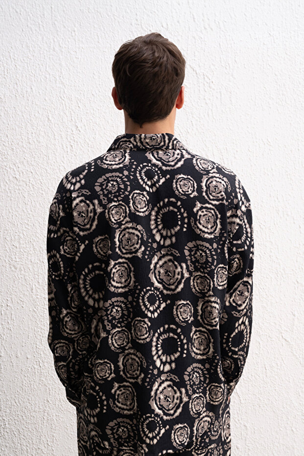 قميص أسود منقوش - 3