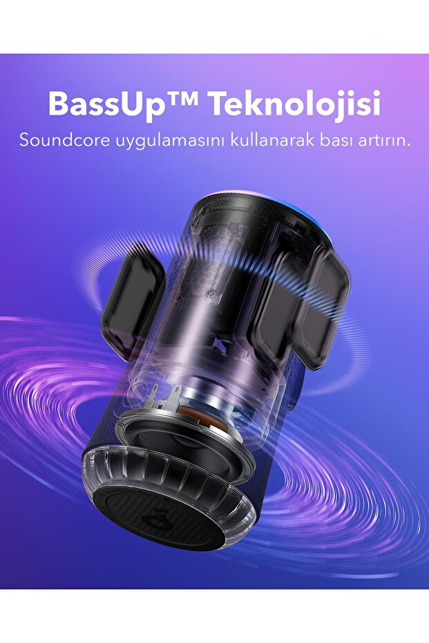Soundcore Glow Taşınabilir Hoparlör Kırmızı - A3166 - 3