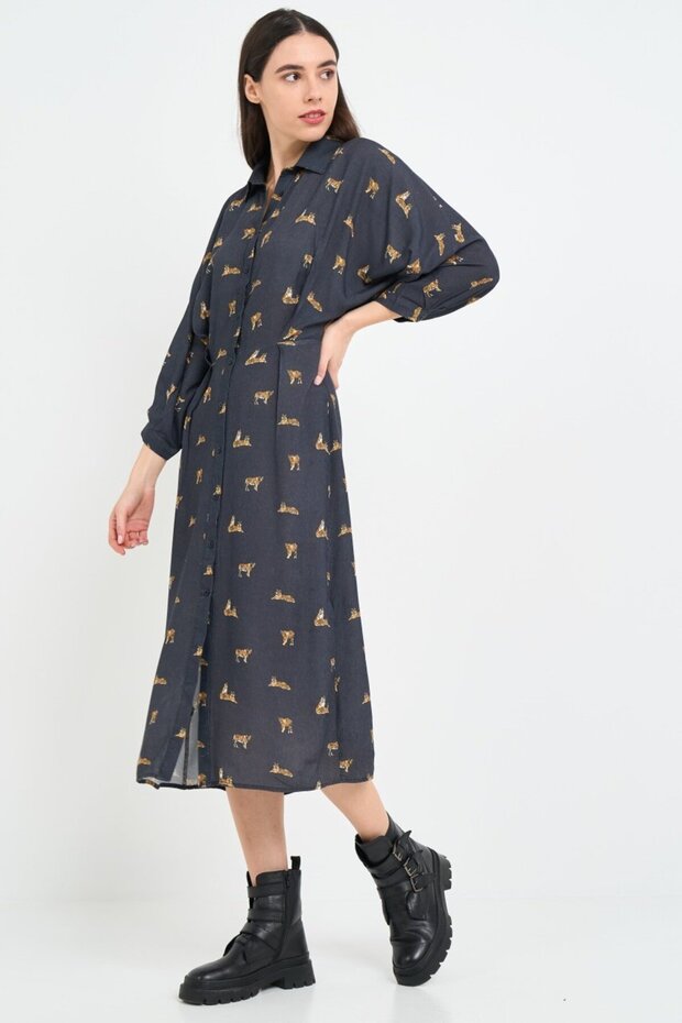 Rochie dama tip camasa cu model - 1