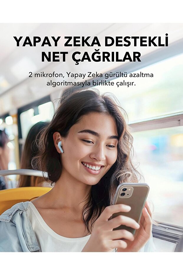 Soundcore K20i Kulak İçi Bluetooth Kulaklık, 36 Saat Çalma Süresi, Mavi - A3994 - 5