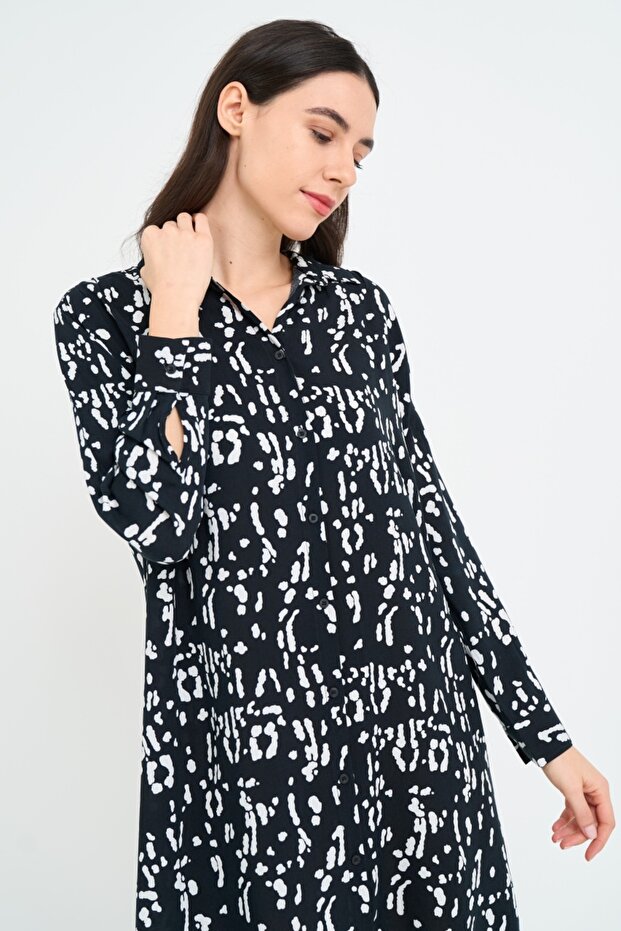 Rochie dama tip camasa cu model - 8