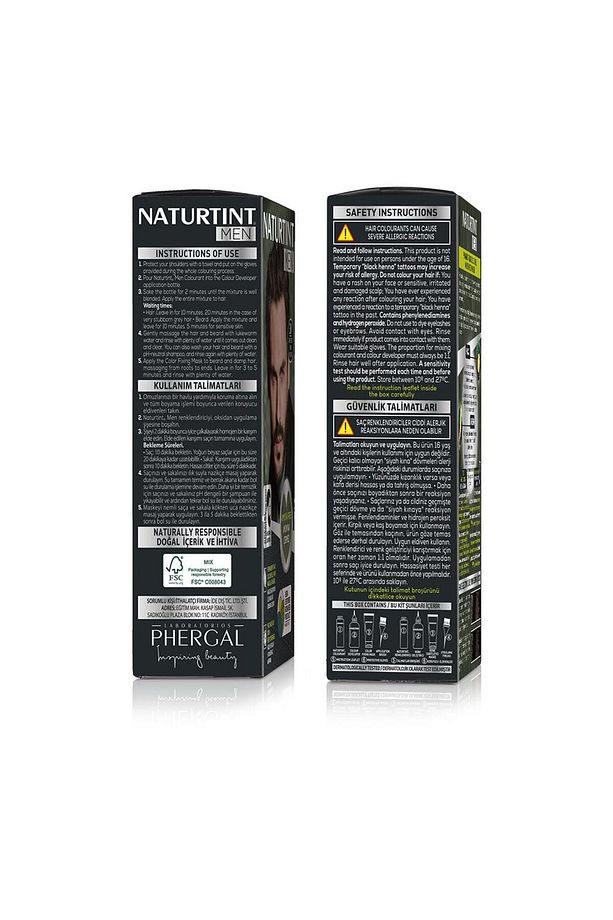 Men 3N Koyu Kestane Erkekler için Doğal Saç Boyası 170ML - 2