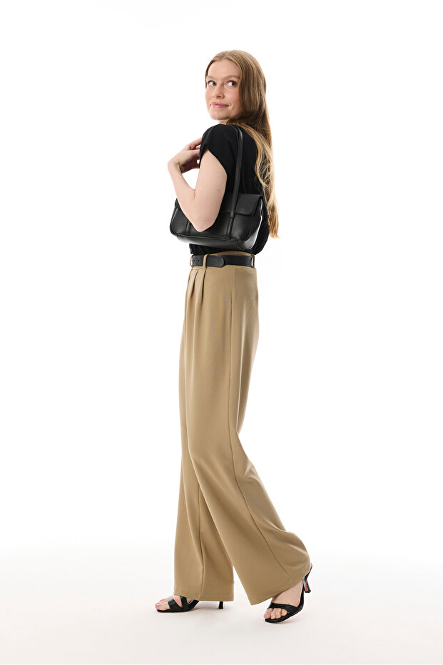 REGULAR FIT PİLELİ PANTOLON - 3