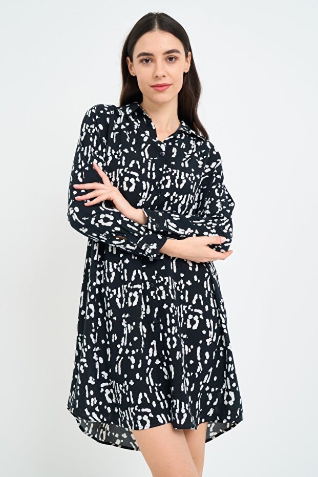 Rochie dama tip camasa cu model - 7