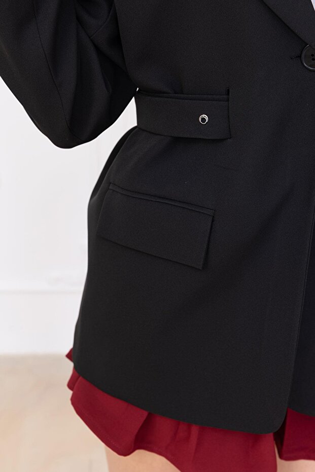 سترة بحزام أسود SS2697 - 6