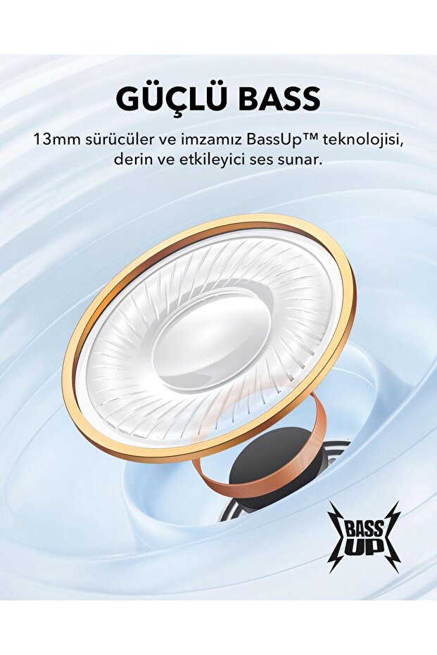 Soundcore K20i Kulak İçi Bluetooth Kulaklık, 36 Saat Çalma Süresi, Mavi - A3994 - 3