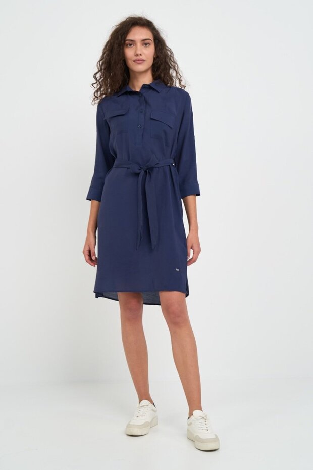 Rochie dama tip camasa cu buzunare - 7