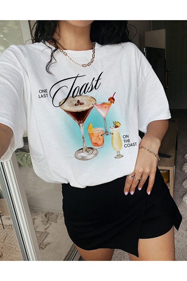 Oversize Cut Short Sleeve Printed T-Shirt