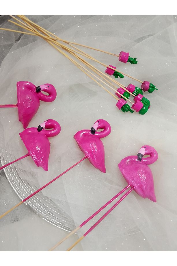 Flamingo Saksı Süsü Seti - 4