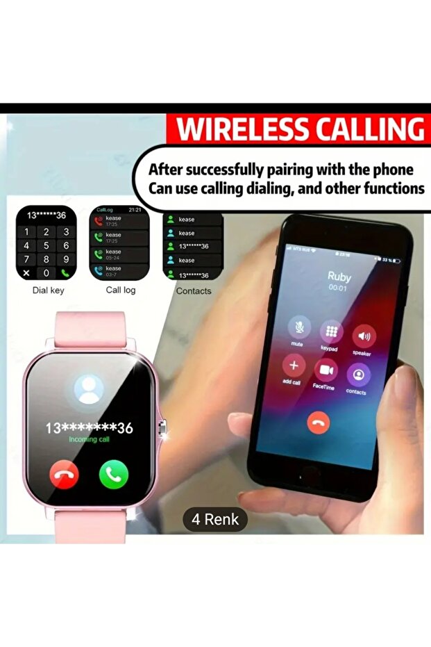 Akıllı saat Android ve ios a uyumlu(Bileklik hediyeli) - 2