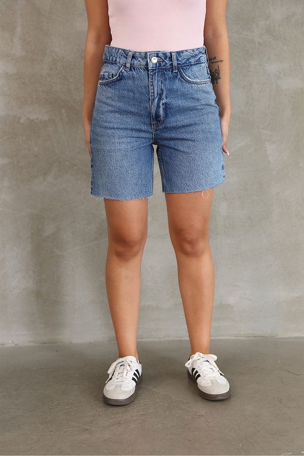Kadın Kısa Kot Denim Şort - 2