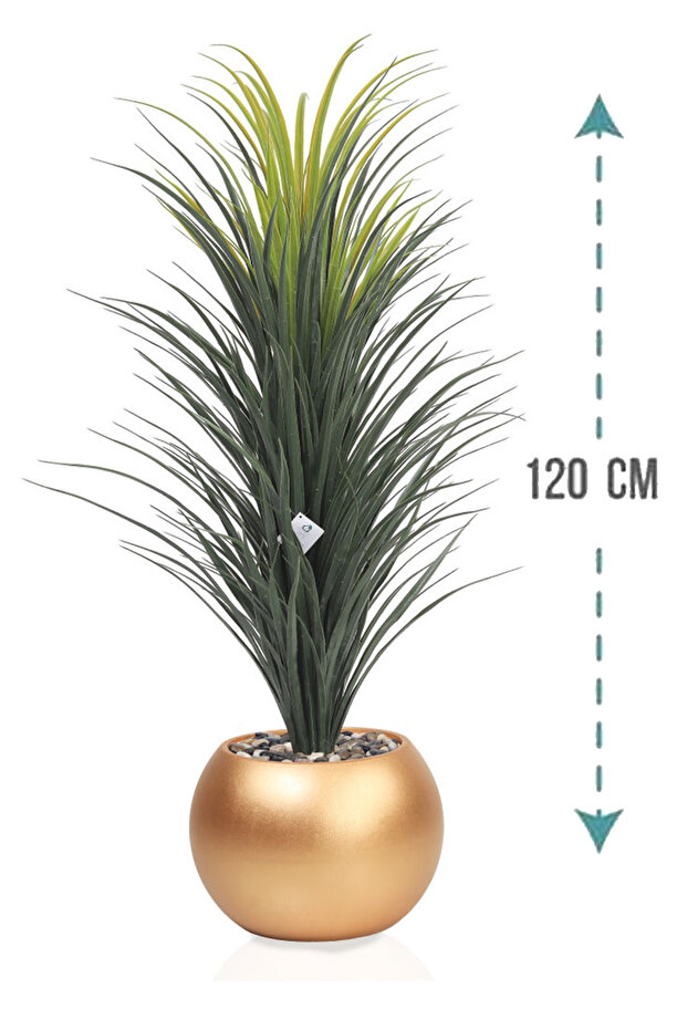 صبار اصطناعي كبير بمركن بلاستيك دائري - 1