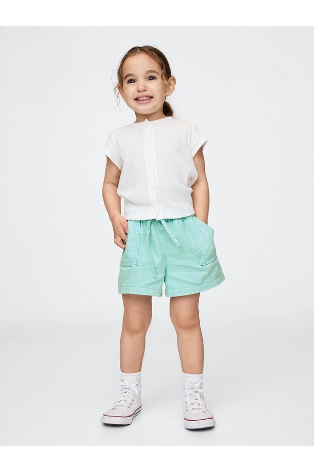 Kız Bebek Mavi UltraSoft Pull-On Şort - 1