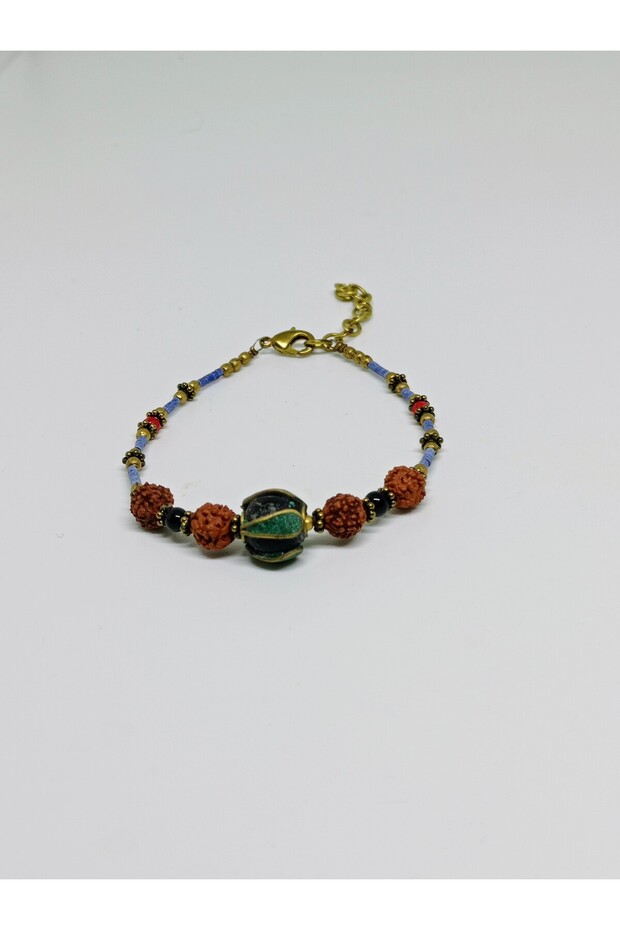 Ethnic Design Rudraksha Seed Rice Bracelet No 14