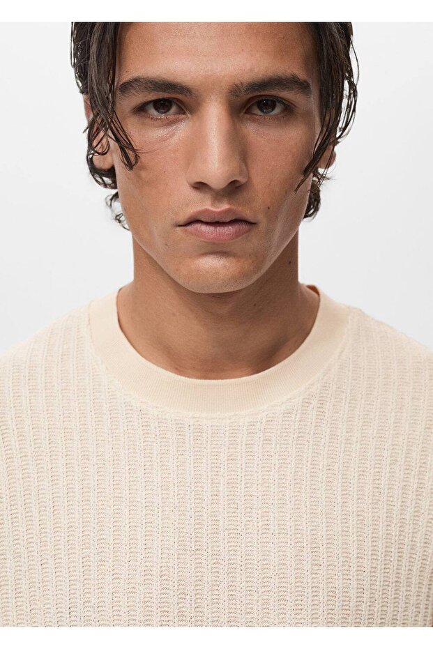 Çizgili jarse tişört - 6