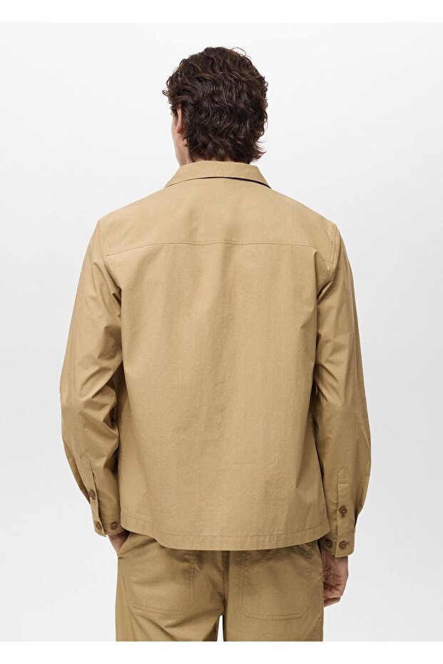 Cepli pamuklu gömlek ceket - 4