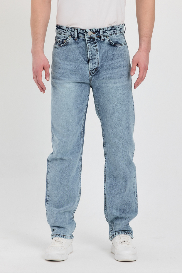 Baggy Regular Straight Loose Wide Leg Men's Jean Jeans