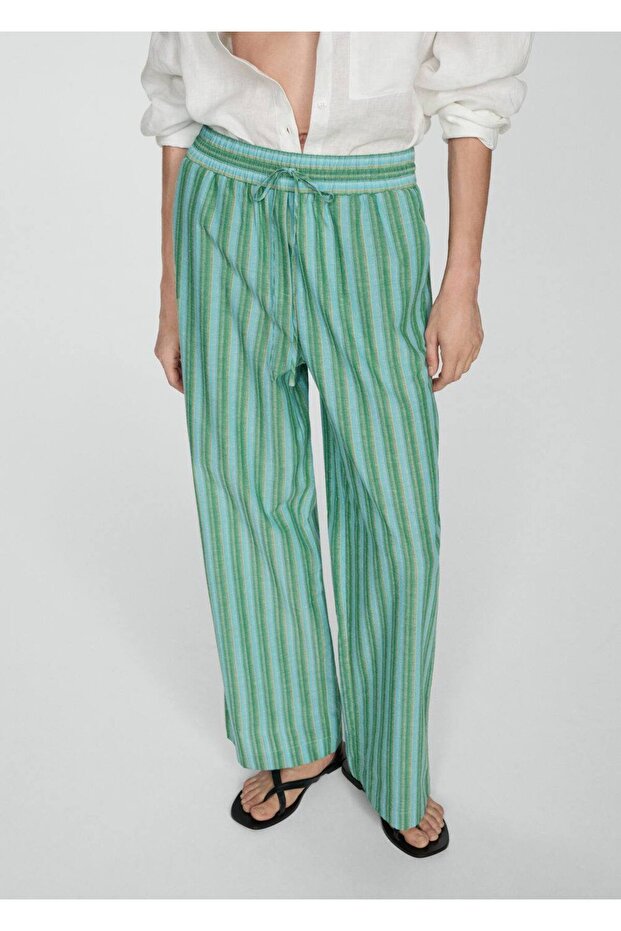Düz çizgili pantolon - 1