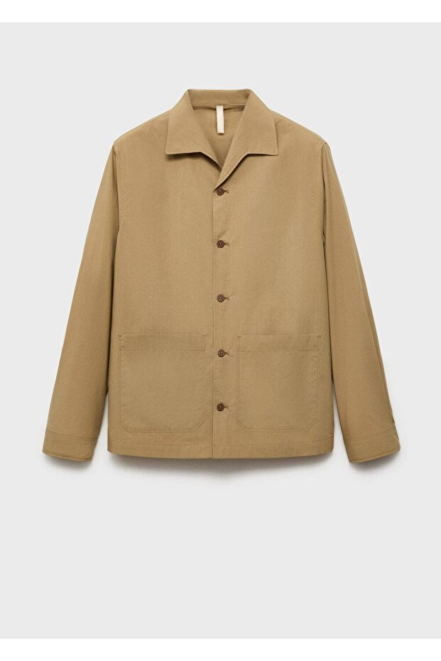 Cepli pamuklu gömlek ceket - 3