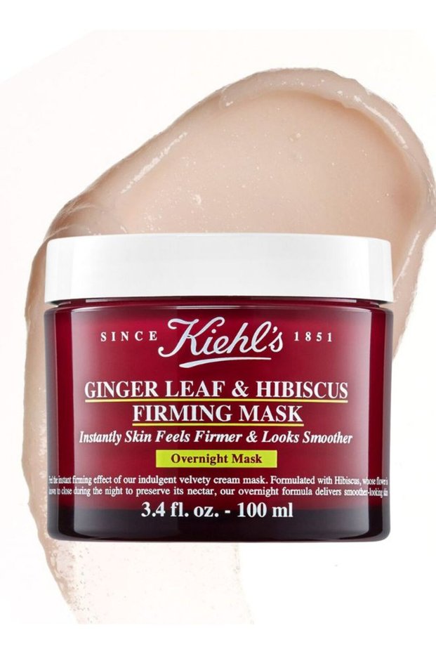 Kiehl's Ginger Leaf & Hibiscus Firming Overnight Face Mask, Anti-aging Facial Mask 100ml