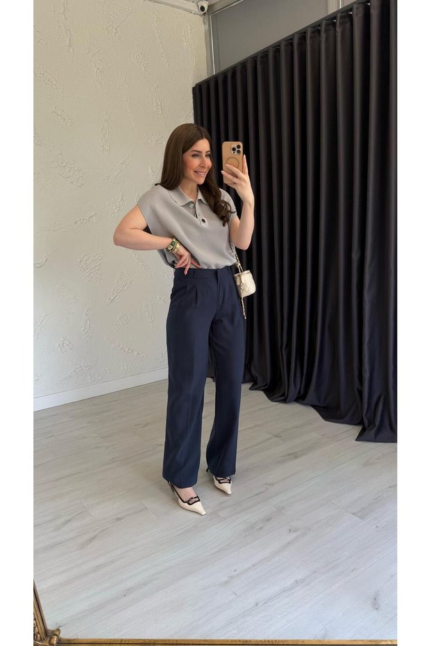 Tenssl Pants Navy Blue