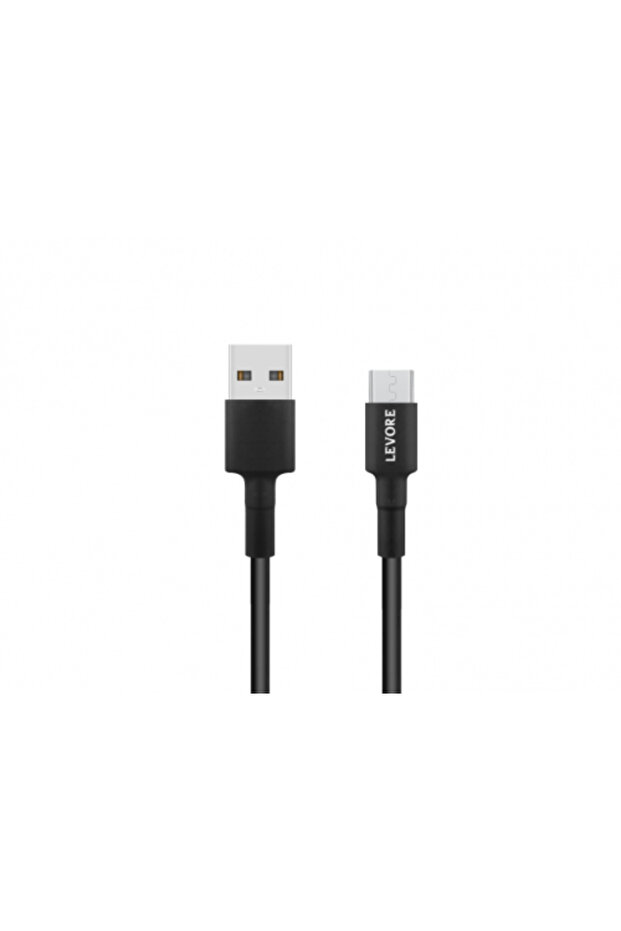 كابل شاحن مايكرو يو إس بي، بلاستيك بطول 1 متر - أسود - 1