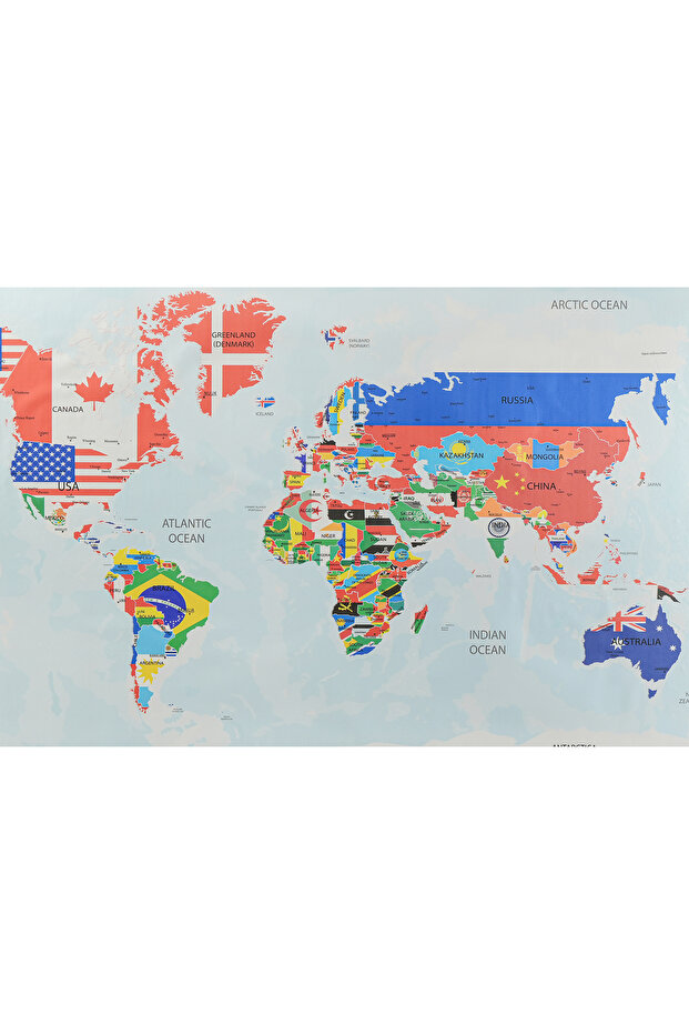 خريطة العالم العلم 117x200 سم - 6