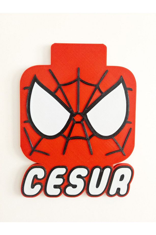 3 Boyutlu Örümcek Adam Spiderman Çocuk Odası Dekor Kapı Ve Duvar Süsü Parti Süsü - 6