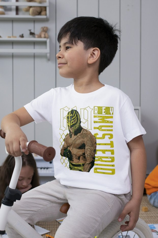 Rey Mysterio Tshirt Wwe American Wrestling Kids T-Shirt White