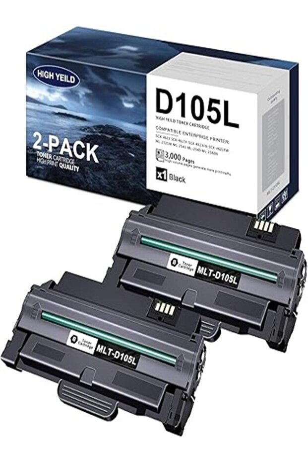 MLT D105L 105 ML-2545 ML-2540 ML-2580N SCX-4623 SCX-4623F (negro, 2 unidades) - 1