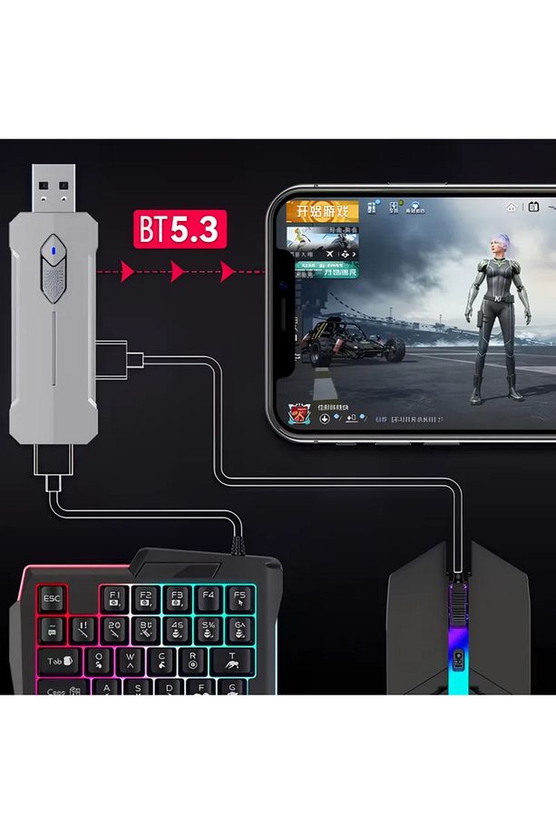 Oyuncu Mobil Klavye Ve Mouse Seti 5in 1 Pubg Call Of Duty - 5