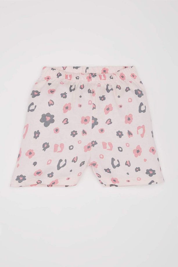 Kız Bebek Pijama Takımı Kısa Kollu Penye Üst Esnek Belli Şort E1549a525hs - 2