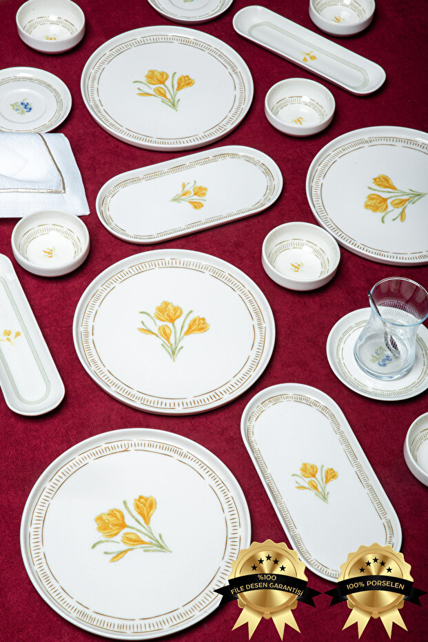 Mimosa 16 Piece Porcelain Breakfast Set for 6