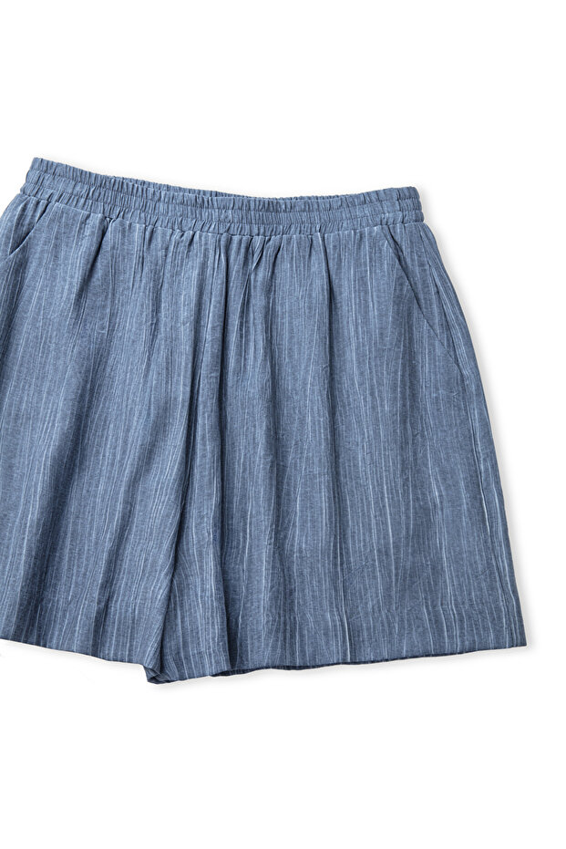 Rahat kesim elastik bel şort - 4