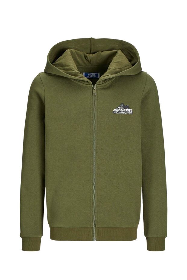 Jcomountain Logo Hoodie Khaki Boys Zipper Sweatshirt